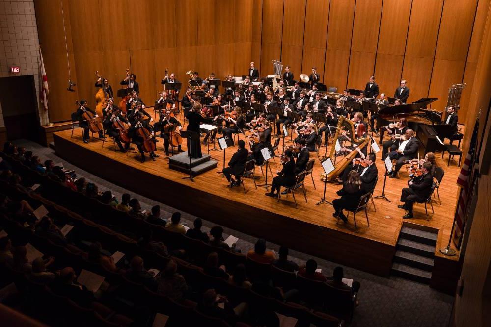 Orchestra in Terry concert hall